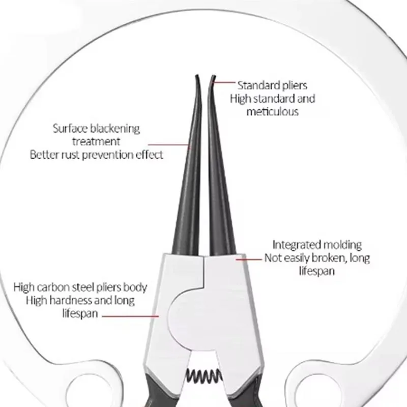 5-In Circlip Pliers Needle nose Pliers Retaining Ring Pliers for Removing Installing Puller Locking Rings Shafts Universal Pliers