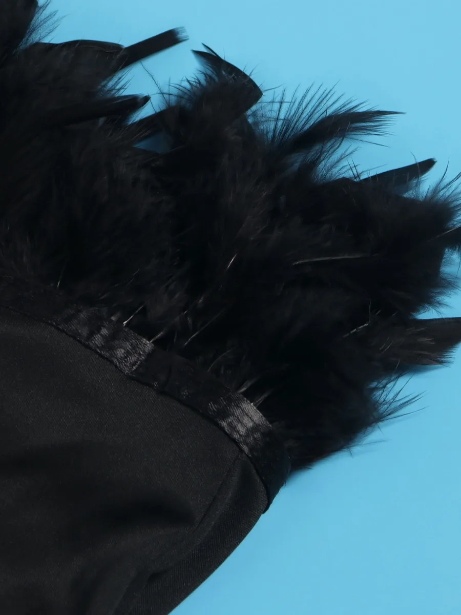 LW Plus Size Dresses party dress Feather Decor Bodycon Dress sleeveless Midi Pencil Dress Sexy Party Bodycon Dresses Vestidos