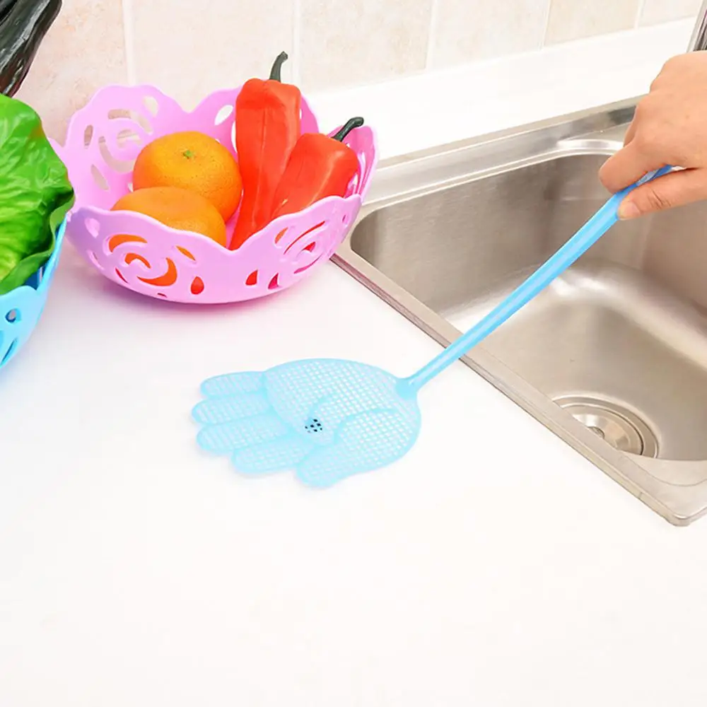 

Palm Shaped Fly Swatter Plastic Fly Swatters Mosquito Pest Control Insect Killer Home Kitchen Accessories Random Color