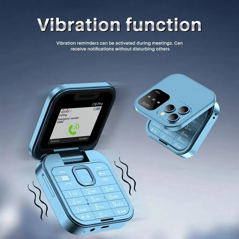 I16pro 플립 폰, FliIO14, I17pro, F15mini, 어린이 학생 휴대폰 플립 용량, 높은 접이식 전화 카드 배터리, 1000m U3S5