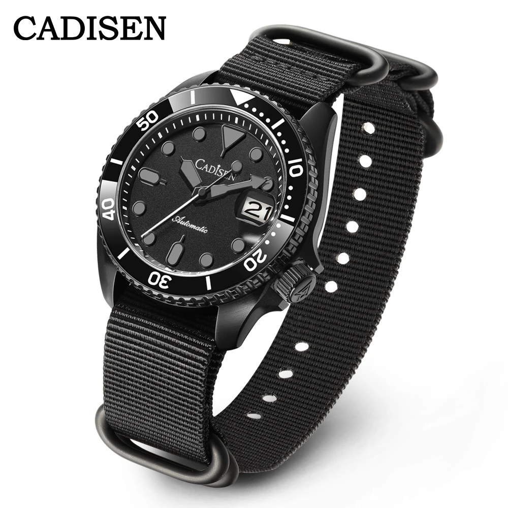 CADISEN Men's Watches Brand Luxury Automatic Watch For Men 200M Diving Mechanical Watch Men AR sapphire crystal Japan NH35 Movt images - 6
