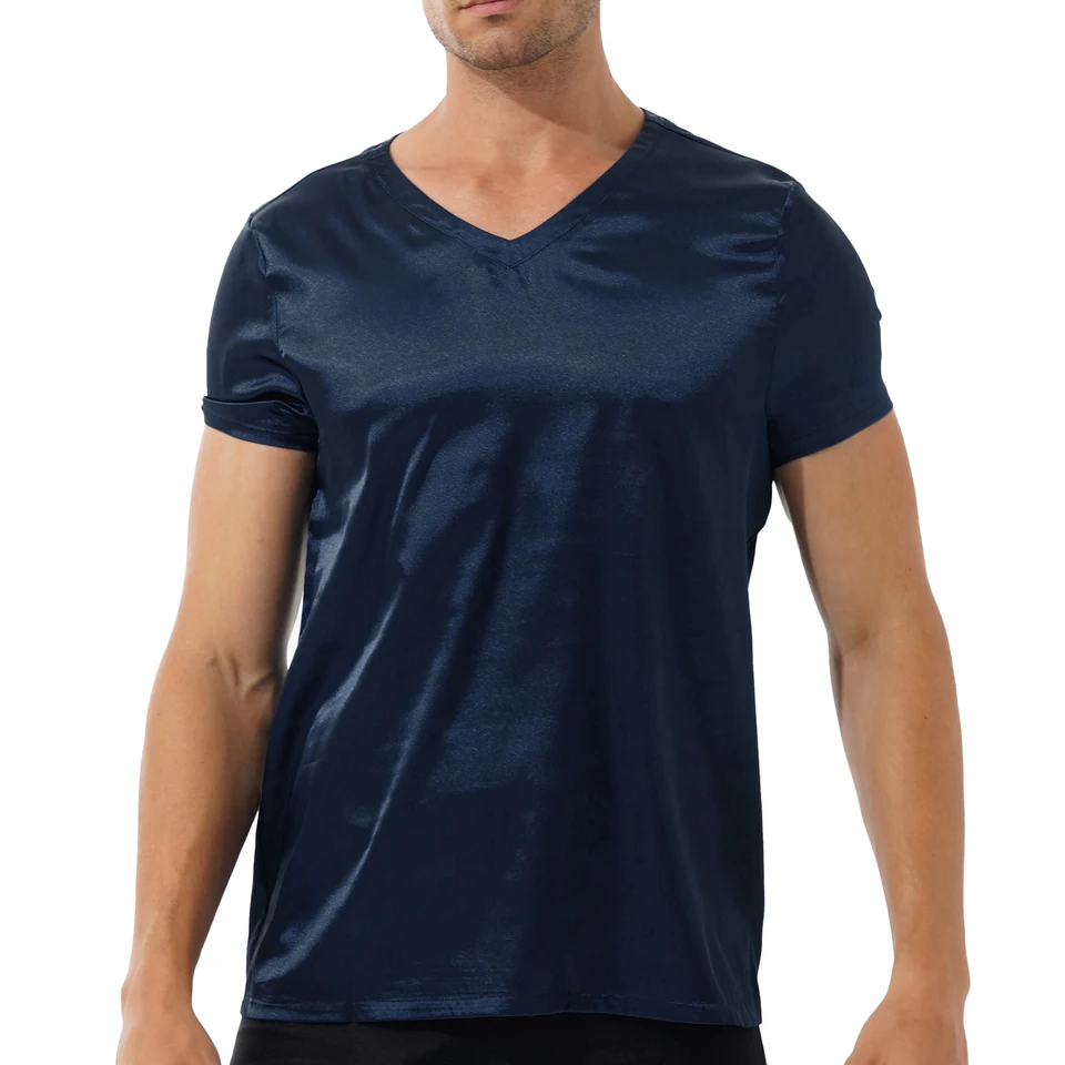 Profondo Scollo A V T Shirt Per Gli Uomini Low Cut Scoop Tee - Foto 11