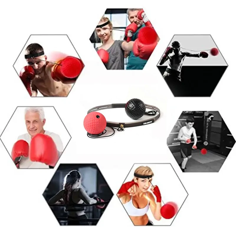 Boxing Reflex Ball Set with Headband Perfect for Reaction Agility Punching Speed Fight Skill and Hand Eye Coordination Training
