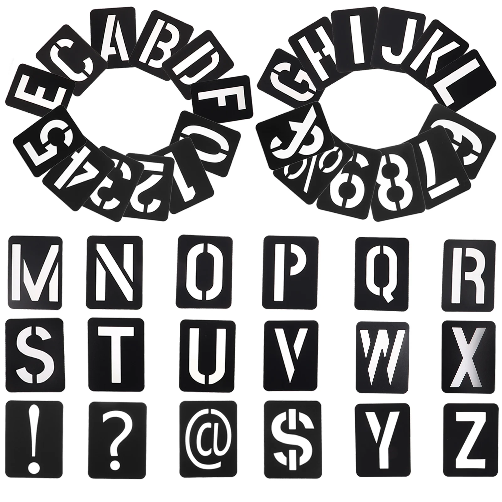 

Alphabet Letter Templates Ruler Number Stencils Hollow Out Letters for Crafts Large