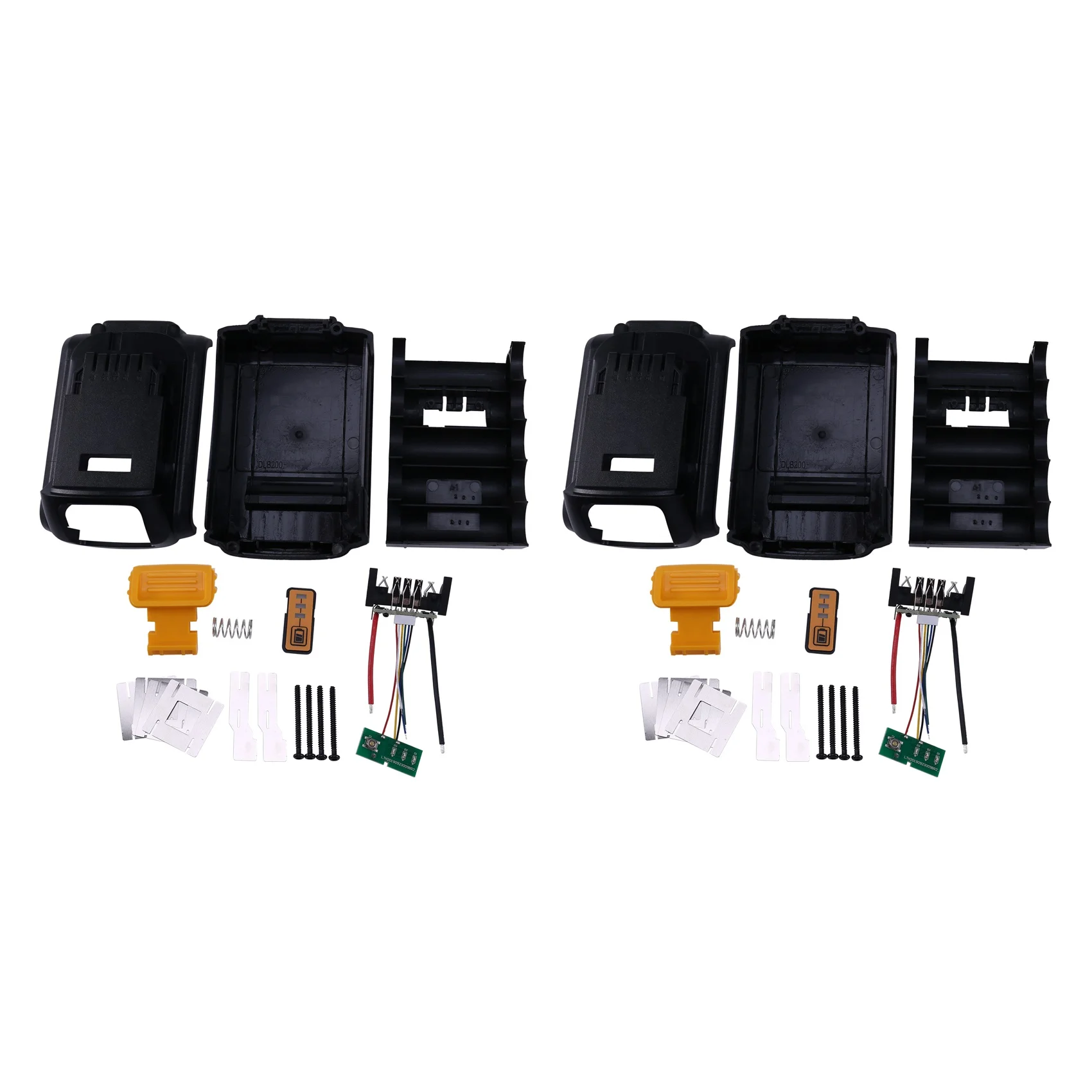 Rise-2X Per Dewalt 10 Core 18V/20V Batteria Agli Ioni Di Litio Sostituzione Custodia In Plastica Kit Dcb180 Batteria Agli Ioni Di Litio Shell (Nessuna