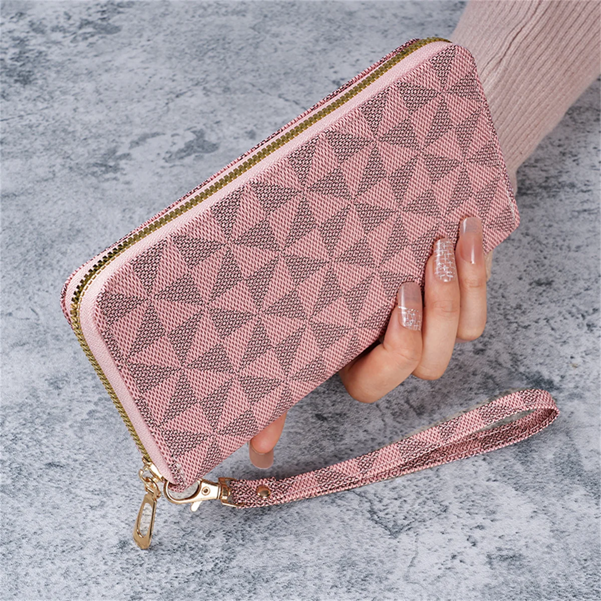 Grenzüberschreitende 2024 Frühjahr Neue männer und frauen Lange Brieftasche Mode Kapazität Druck Münze Kupplung Brieftasche Karte Halter – Detail 7