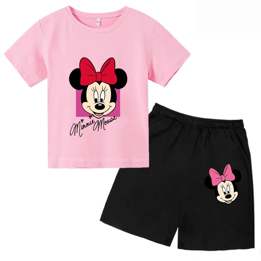 

2024 футболка с коротким рукавом и шорты Disney с Микки Маусом-стильные и удобные, идеально подходят для детских игр на открытом воздухе