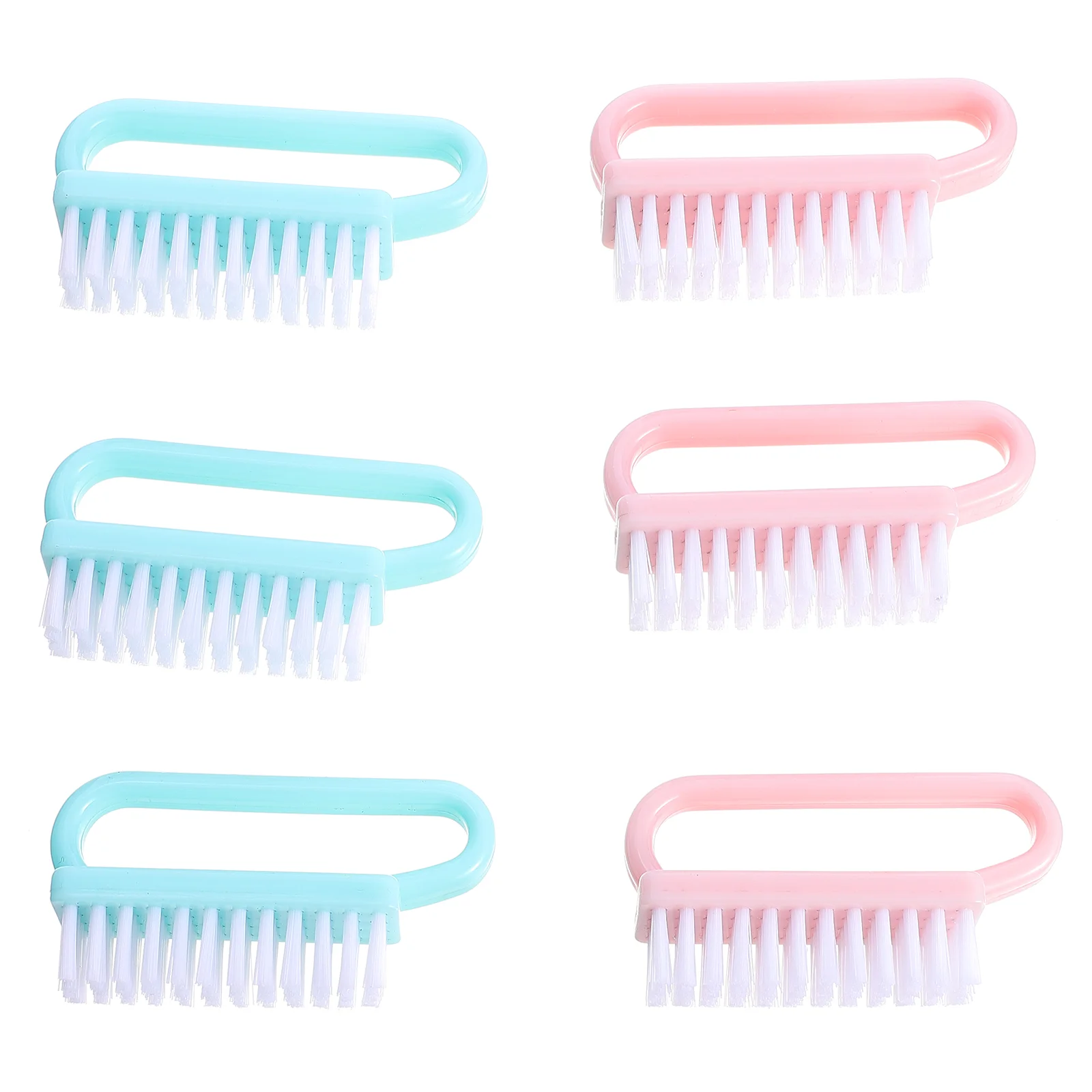 

6Pcs Handle Nail Brush Nail Hand Scrubbing Fingernail Cleaning Brush Cleaner