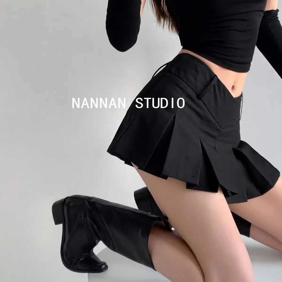 Outdoor Sports Pants Skirt Female Quick-drying Running Badminton Tennis Skirt Fake Two Short with A zipper