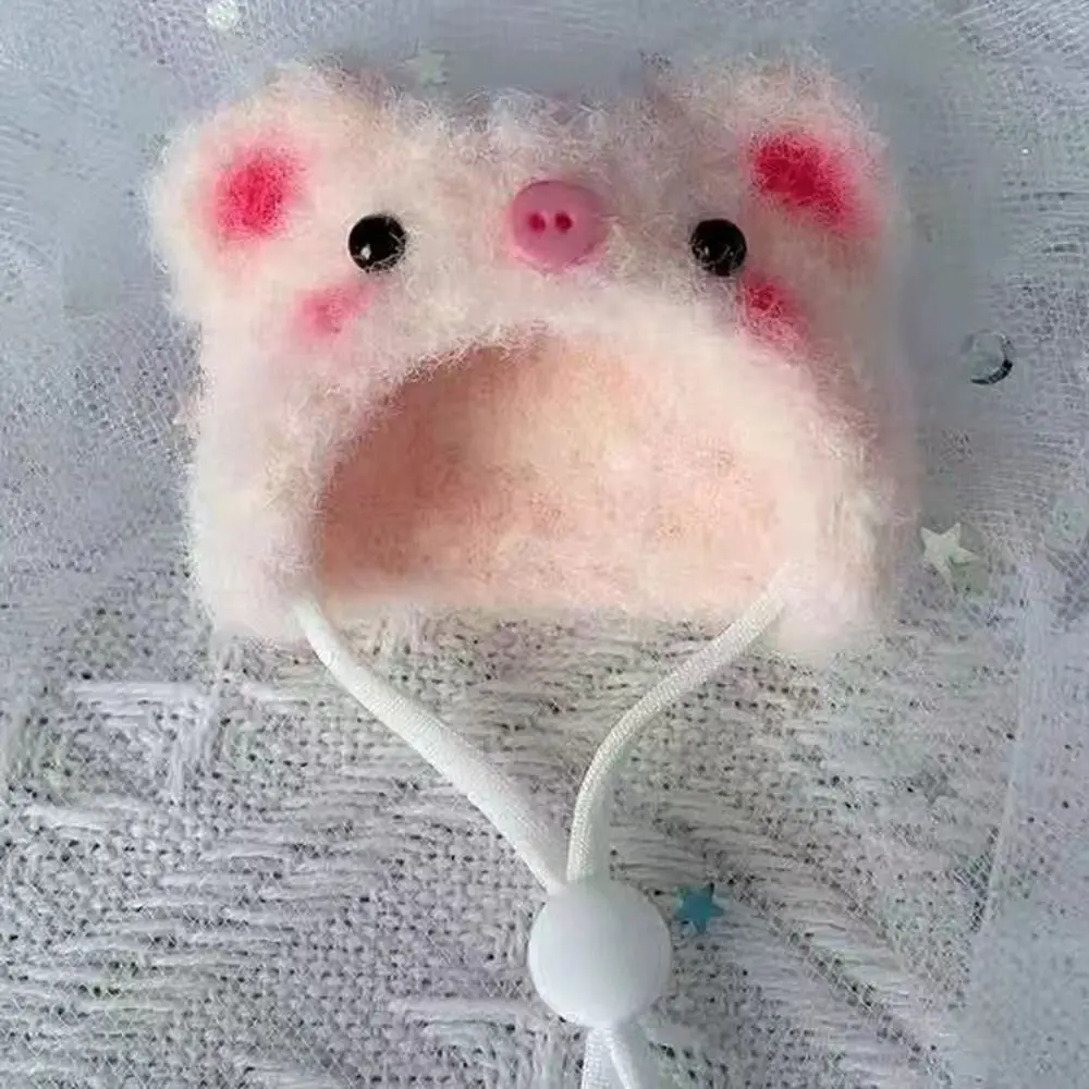 Plush Hamster Cap Doll Accessories Mini Hand Crocheted Doll Hat DIY Cute Cotton Hat Winter Small Animal Clothes Pet Headgear