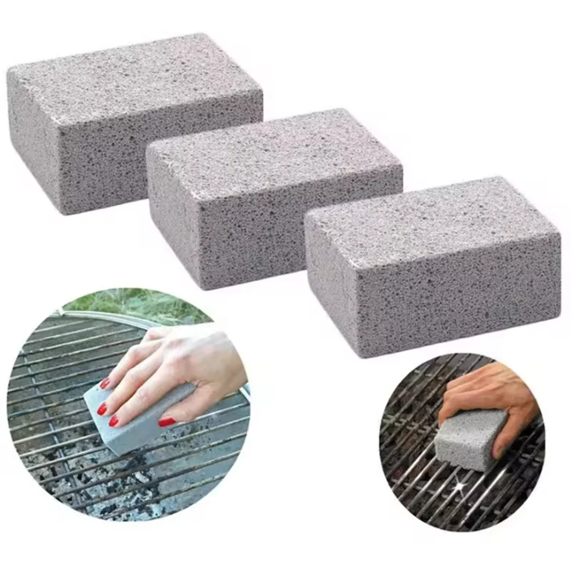 BBQ Grill Cleaning Brush Brick Block Barbecue Cleaning Stone Pumice Brick