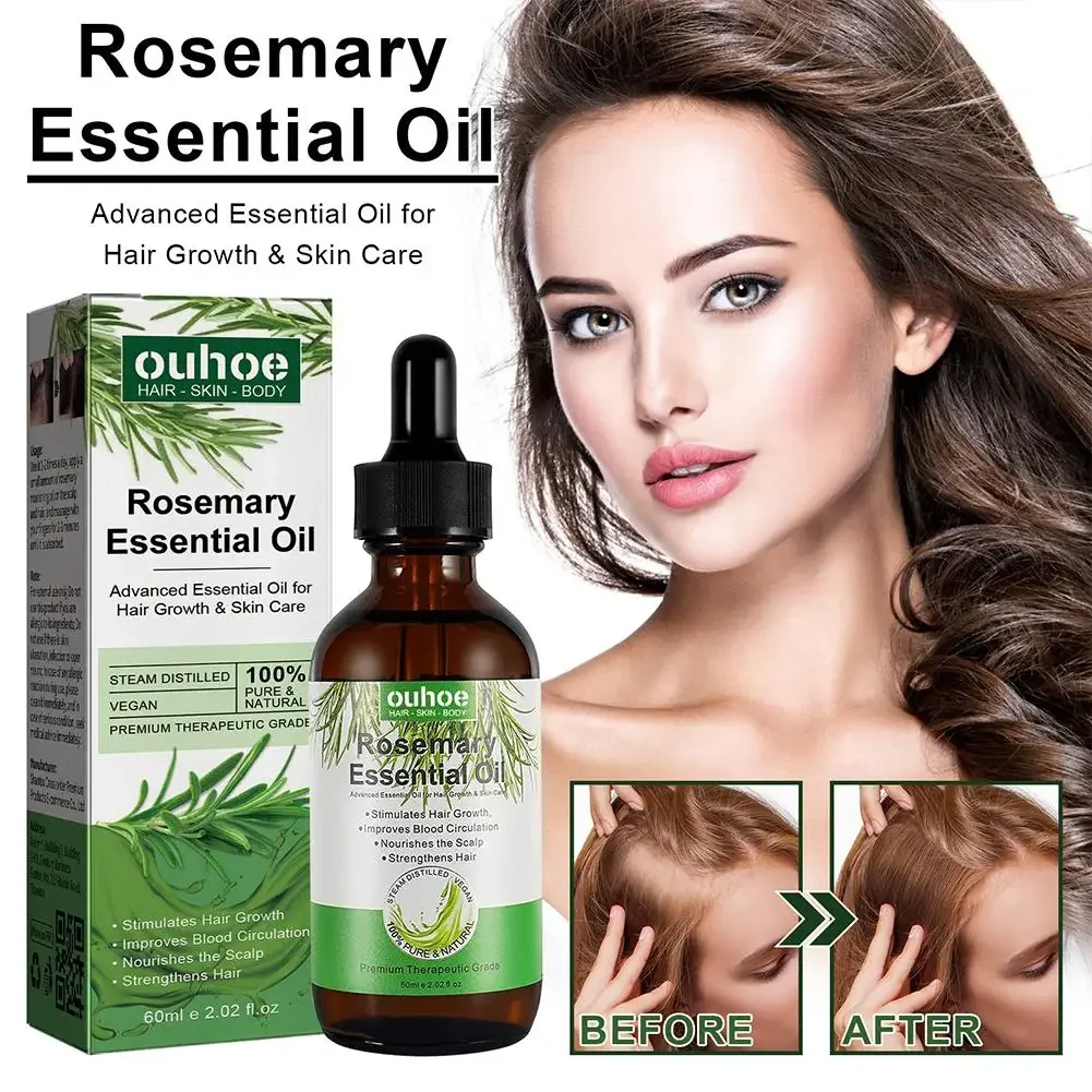 Rosemary Hair Care Essential Oil Nourishes Hair Roots Repairing Dense Solid 30/50/60ml Improvement Bifurcation hair treatment oil
