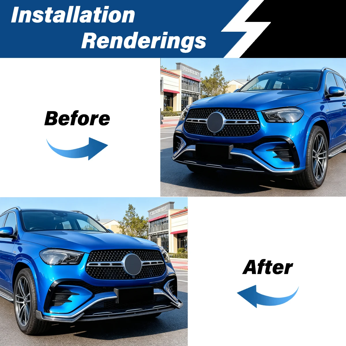 벤츠 GLE-클래스 GLE 쿠페 W167 C167 AMG 2024 2025 차량용 프론트 범퍼 립 ABS 스포츠 윈드 스포일러 스플리터 바디 개조 키트
