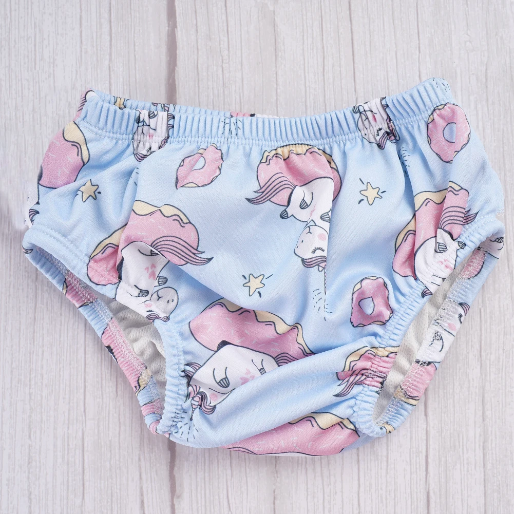 Elinfant 3 Size Flower Side Baby Swim Diaper Fashion Print Reusable Washable-swim diaper