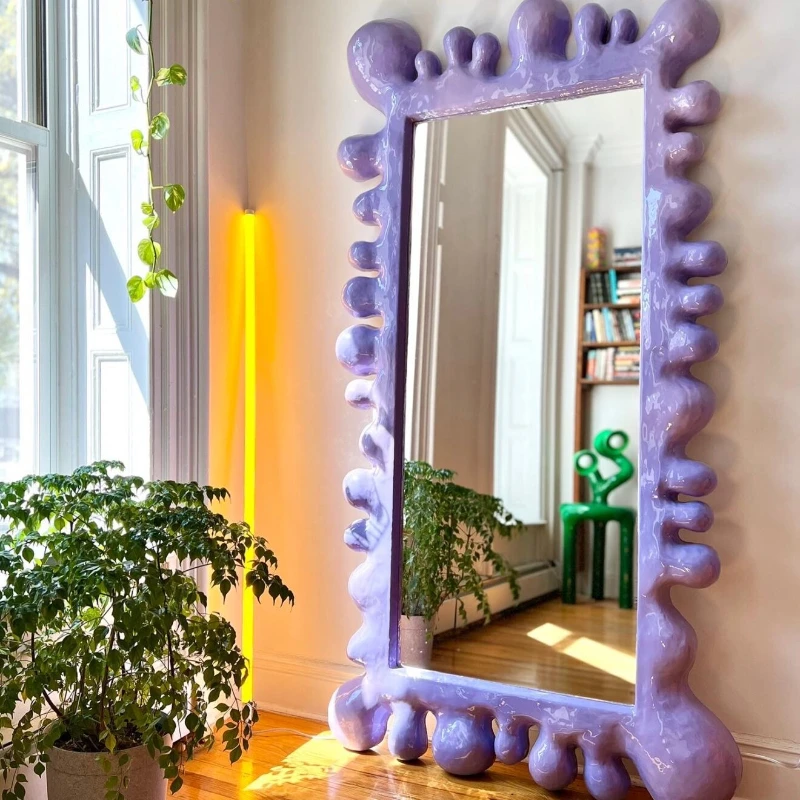 

Anemone mirror, special-shaped, irregular floor-to-ceiling mirror, clothing store, full-length mirror, high-end art mirror