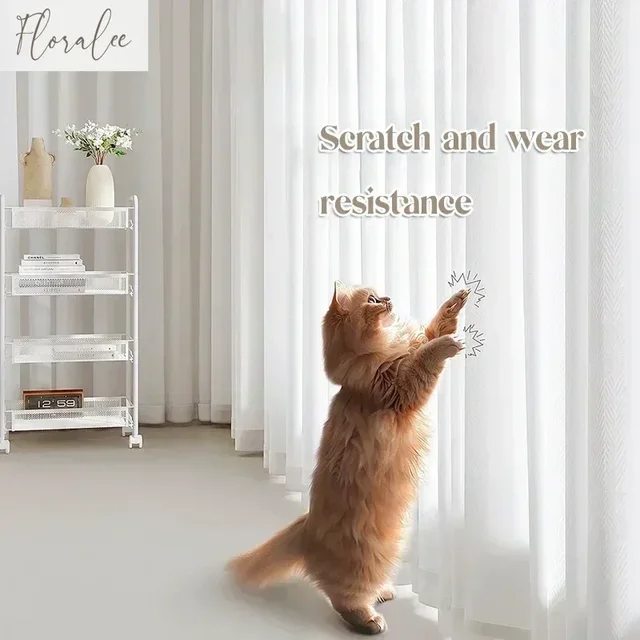 Solid White Tulle Good Quality Yarn Luxury Chiffon Sheer Curtains for Living Room Bedroom Decor Voile Drapes Tulle for Windows