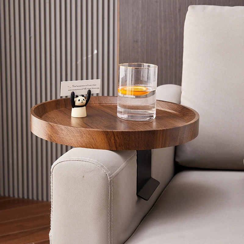 1 Piece Sofa Table Mini Side Table Waterproof Stain Resistant Corner Sofa Armrest Tray Installation-Free Adjustable