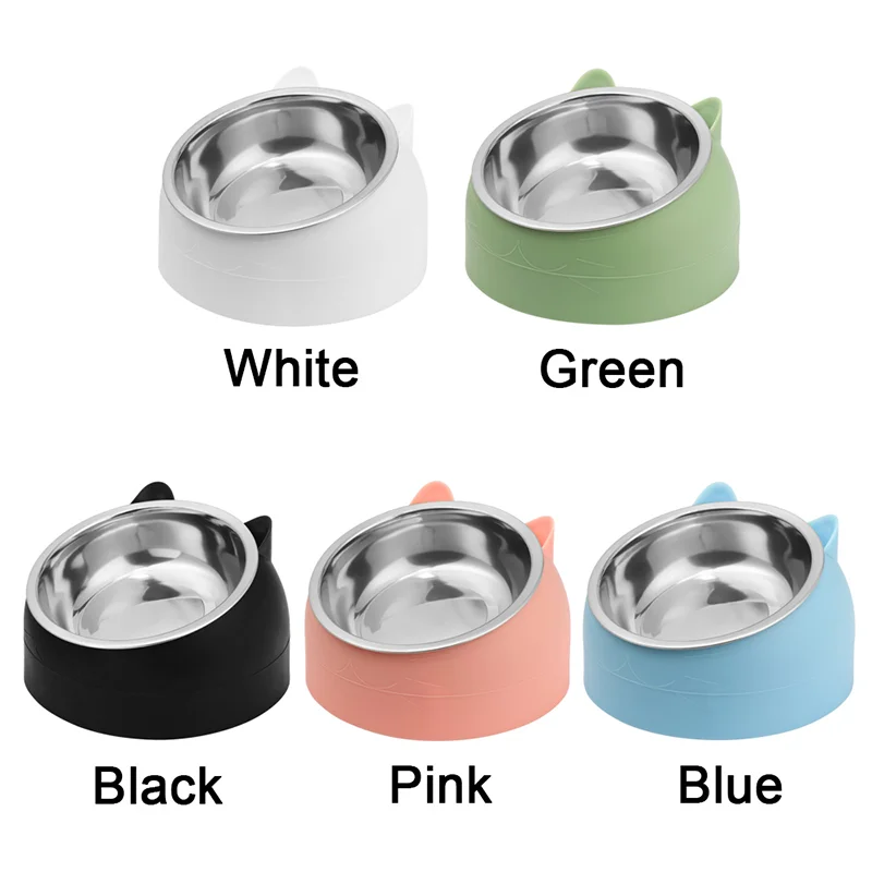 StainlessSteelCatFoodBowls15SlantedBowlforDogsandCats