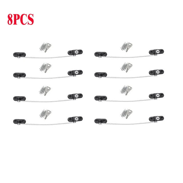 Home Window limiter Baby Door Lock Protection from Children Window Lock from Children Lockers Drawer Password Locks Baby Safety Screw fixed 8pcs