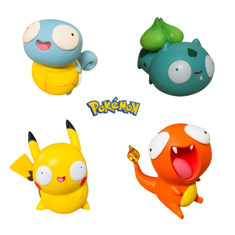 

Pokemon Royal Three Silly Big Eyes Cute Pickup Charmander Squirtle Seed Hand Model Car Ornament Children's Toy Gift