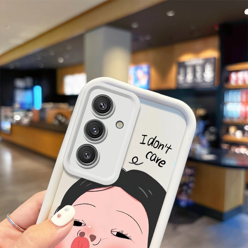 Θήκη κινητού με αστεία σχέδια για κορίτσια και προσωπικότητα, για Samsung Galaxy S24 S23 S22 S21 Ultra Plus S23 S21 S20 FE, σιλικόνη, αντικραδασμική θήκη_voghion.com