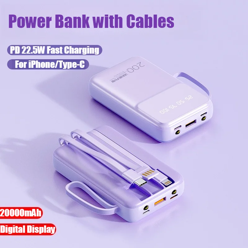 Batería externa portátil con carga rápida para iphone samsung xiaomi_voghion.com