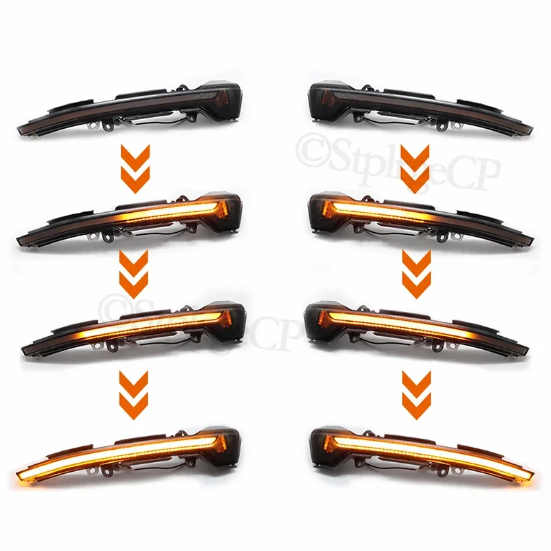Malcayang Une Paire Indicateur De Miroir Sequentiel Dynamiques LED Clignotant Pour Leon MK3 5F 2013-2018, Ibiza MK5 KJ1 2017-2018, Arona KJ7 2017-2018
