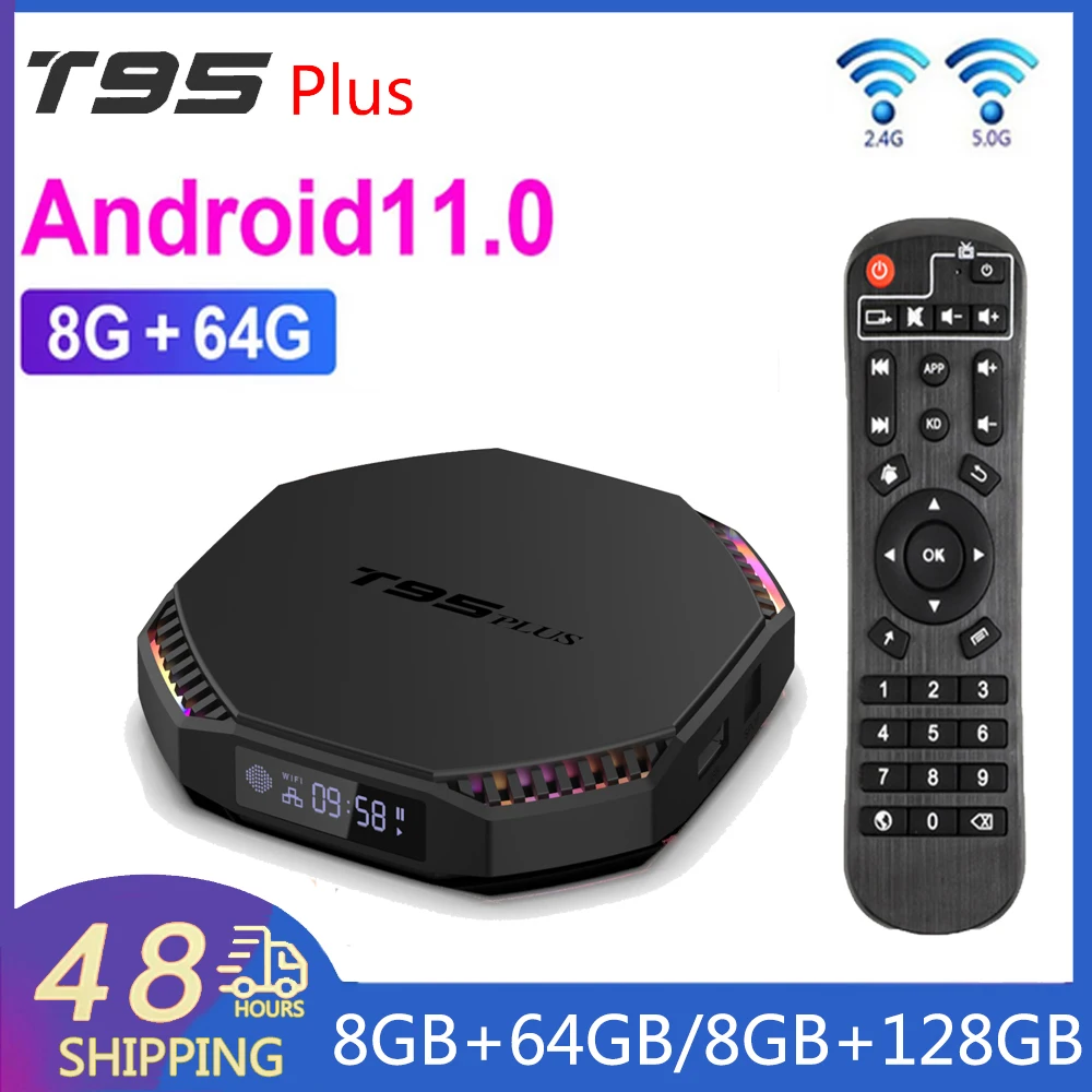

T95 Plus Smart Android TV Box RK3566 Android 11.0 2.4G 5G Dual WiFi 8K 3D Display BT LAN 1000M media player 8K HDR10 Set Top Box