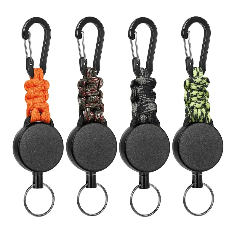 ABSHeavyDutyRetractableKeyChainAntitheftKeychainwithCarabiner
