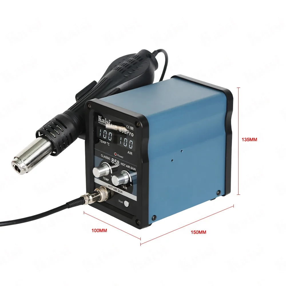 New kaisi 858Pro high-power hot air gun desoldering station mobile phone repair smart air gun soldering iron 2 in 1 5