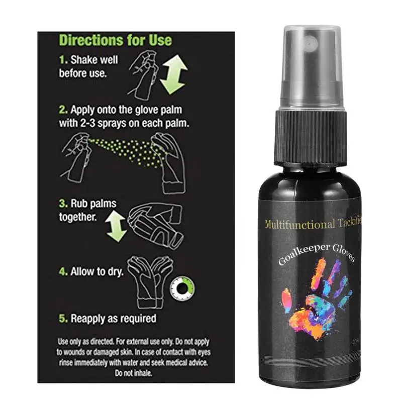 

Goalie Glove Spray 30ml Antiskid Goalie Glue For Goalie Gloves Bottle Improve Goalkeeper Glove Grip Spray For Goalkeeping Gloves