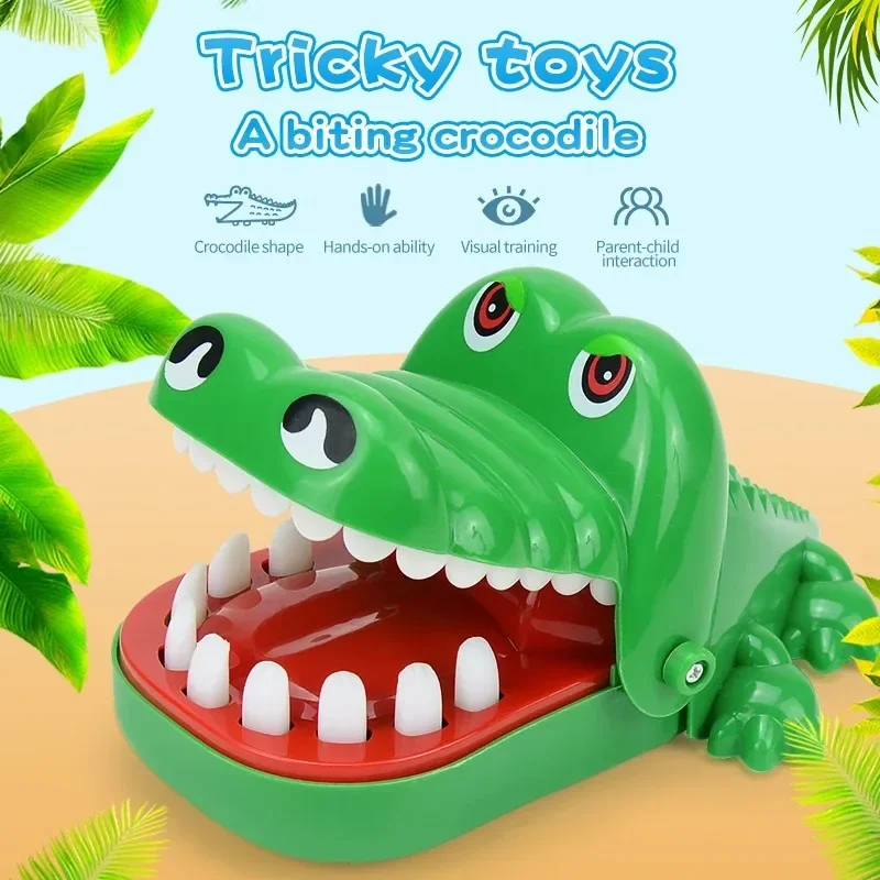 

Jokes Crocodile Teeth Biting Finger Dentist Classic Family Games Funny Kids Alligator Finger-Biting Decompression Children Toys