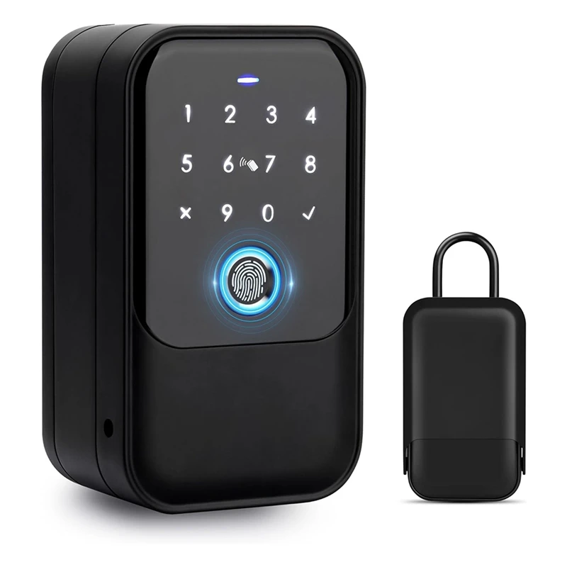 Smart Key Lock Box, Fingerprint, Control, Key, Password, Access Card, Bluetooth Unlock, Office Security-Wall-Mounted