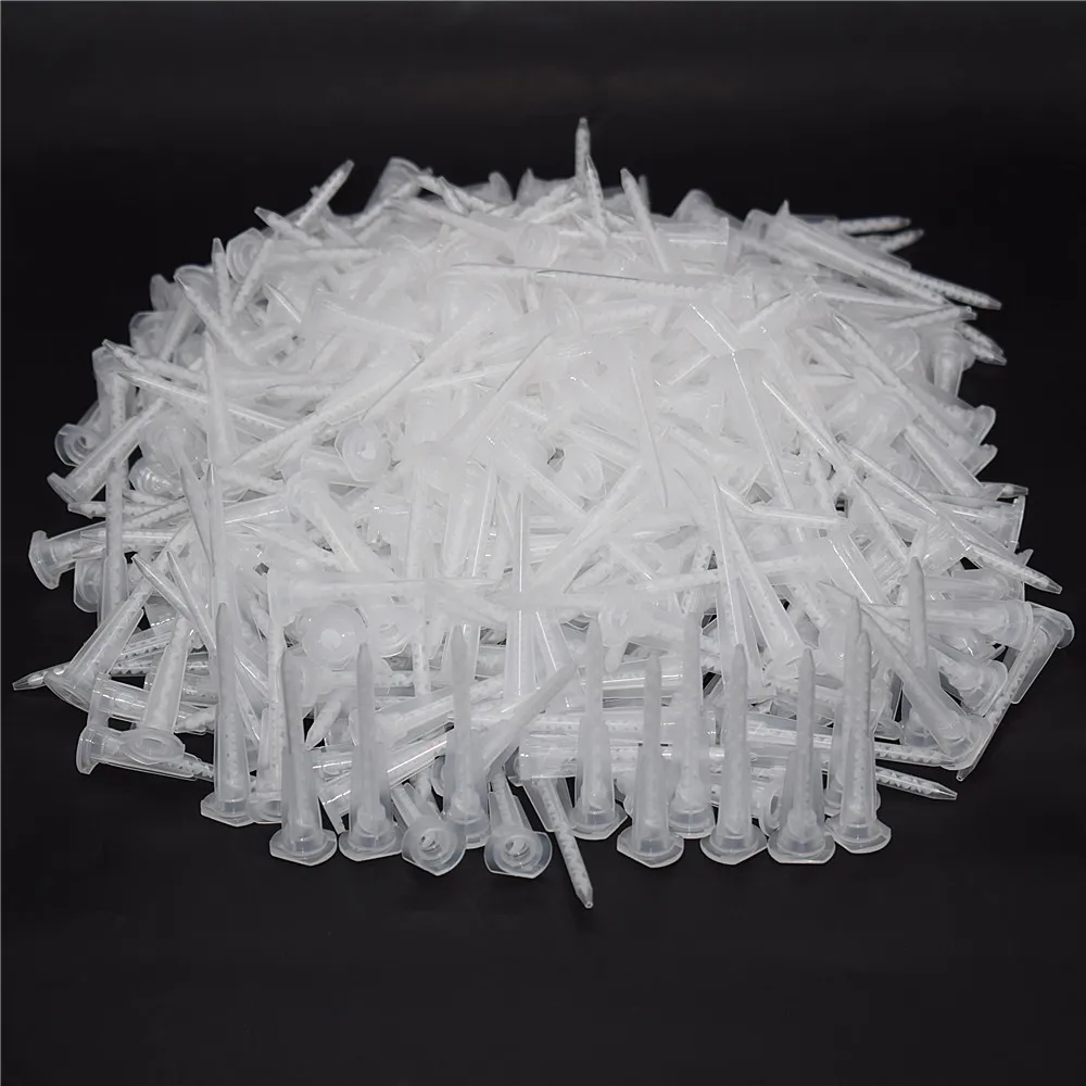 

5 шт./100 шт./500 шт./1000 шт., насадки для смешивания эпоксидной смолы, клейкий статический смеситель, AB склеивает смешивающую трубку для 50 мл 1:1 клеевого картриджа