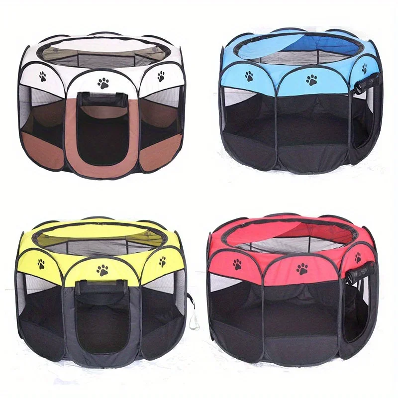 

Палатка для домашних животных: Универсальная восьмиугольная клетка для кошек, собак и щенков-легкая установка и достаточно большая для крупных пород