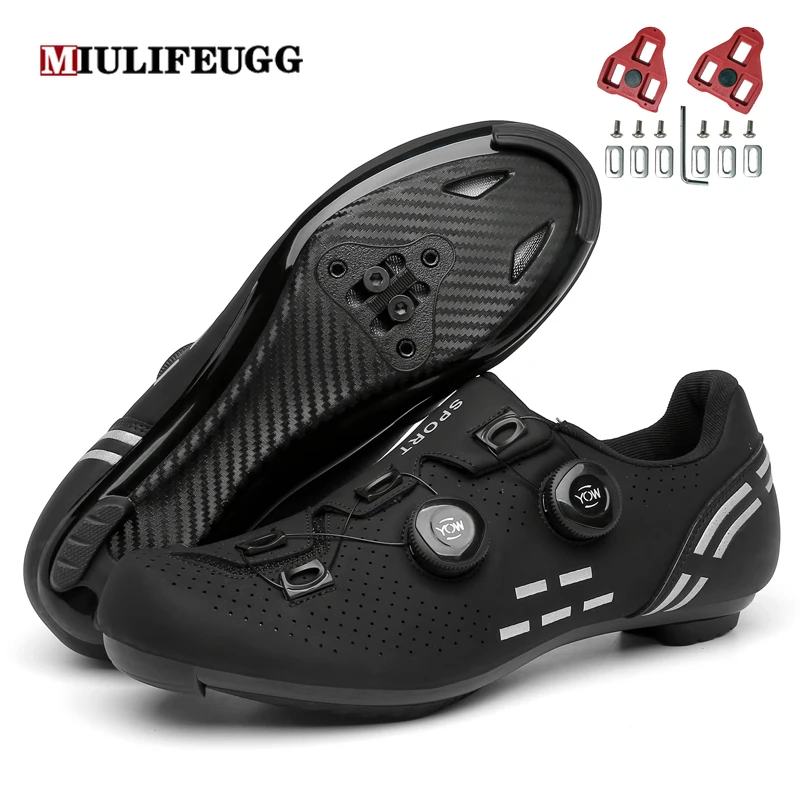 MIULIFEUGG Flat Shoes MTB Speed Route Cycling Sneakers Men Clits Road Dirt Bike Footwear Mountain Racing Women Bicycle Spd Cleat