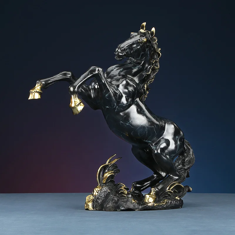 China Copper Brass Jumping Horse Statue large size Home decor statues decoration Lucky gift
