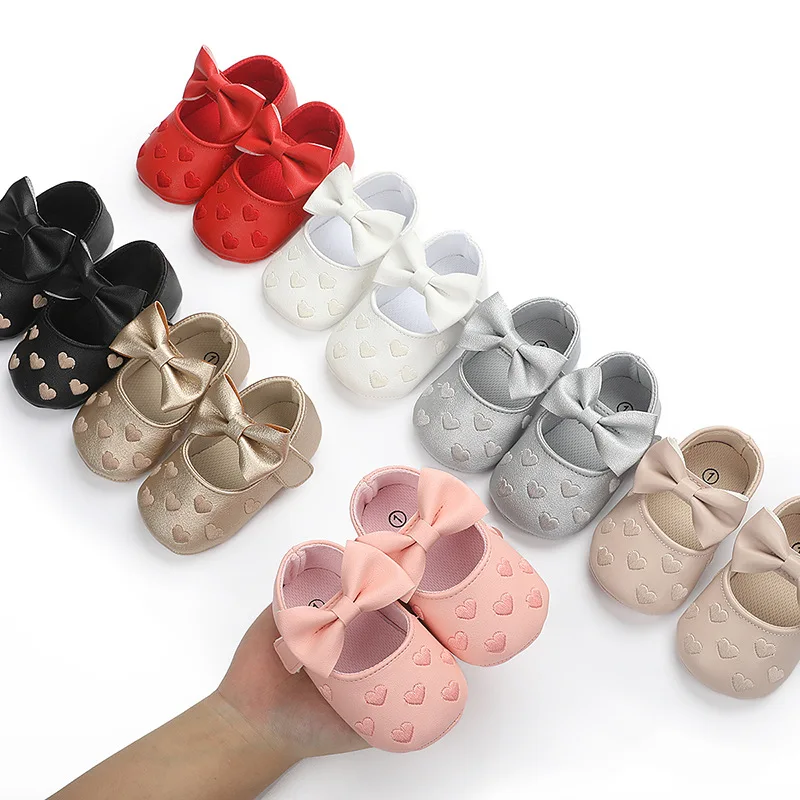 0-18Month Newborn Baby Shoes Classic Love Leather Boy Girl Shoes Multicolor Toddler First Walkers Infant Shoes Baby Boy Shoes 2
