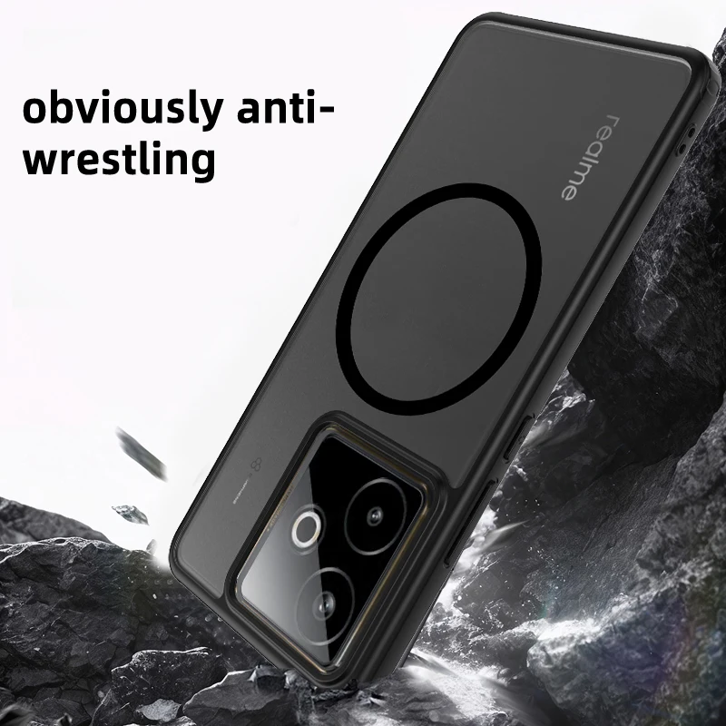 Luxury Matte Magnetic Case with Wireless Charging Compatibility