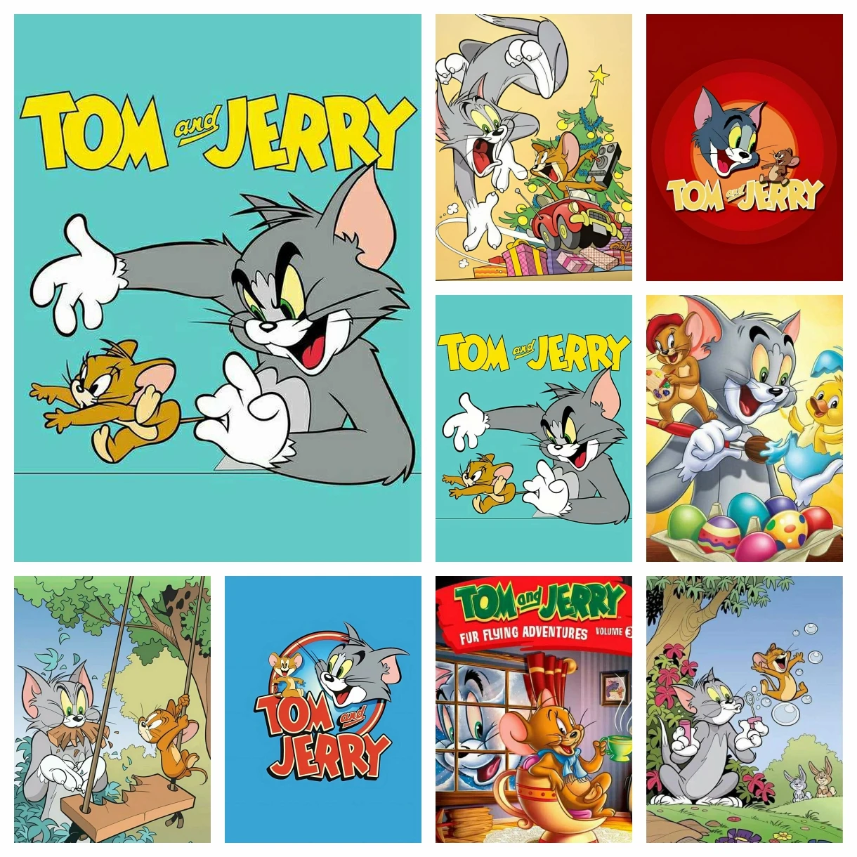 5d DIY Diamond Art Painting Kit Cute Tom And Jerrys Cartoon Mosaic Embroidery New 2024 Jewelry Cross Stitch House Decor Handmade