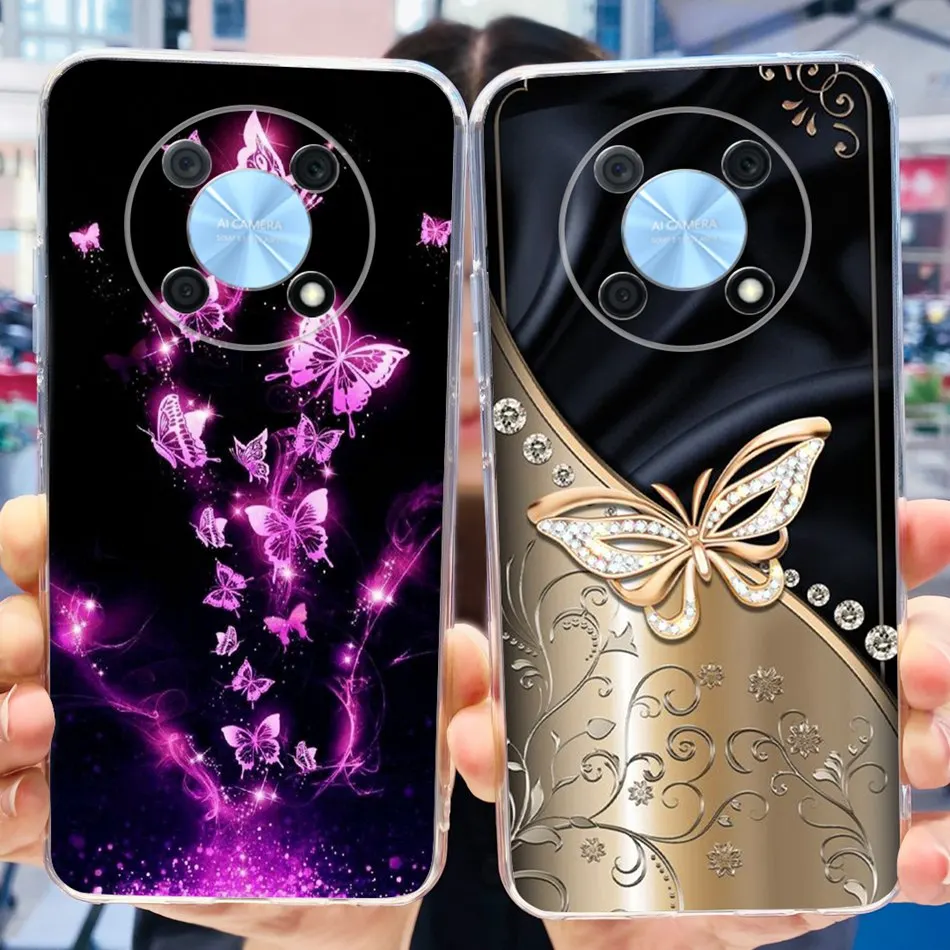Elegant Printing Soft Silicone Clear TPU Slim Phone Case