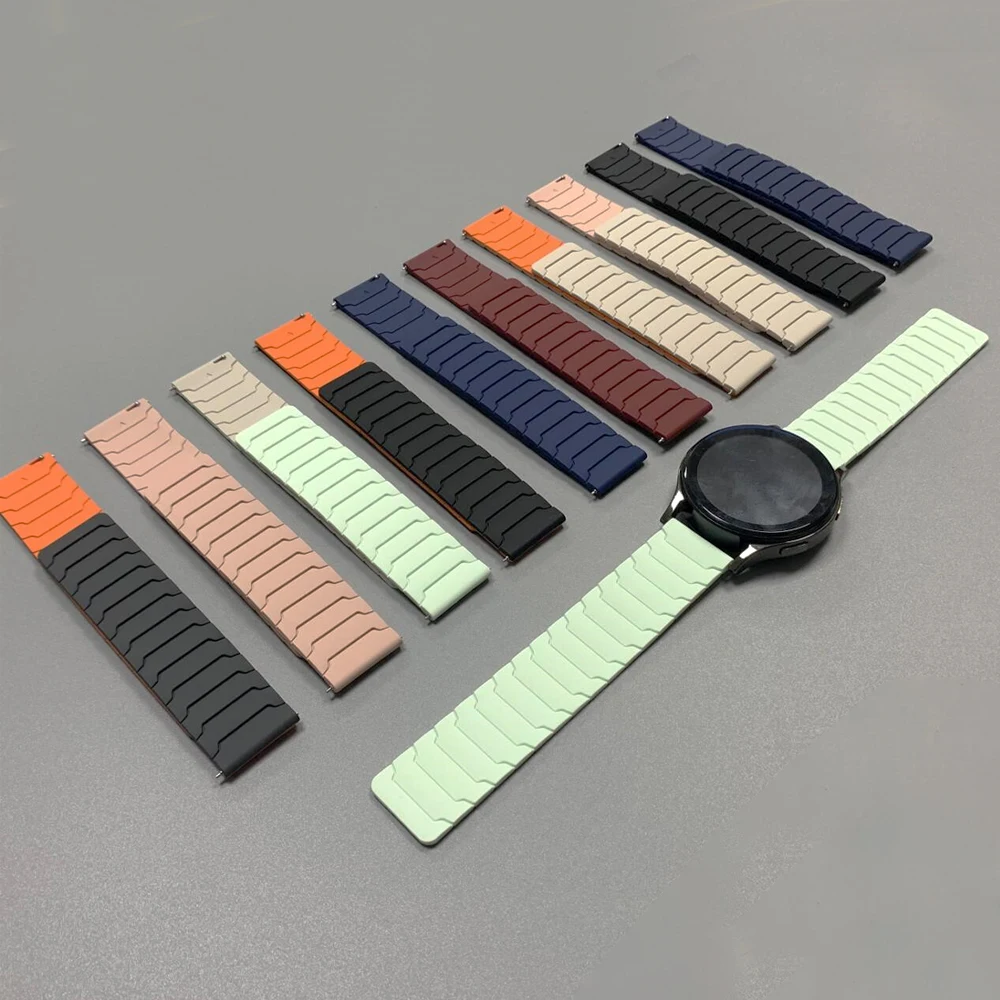 Magnetic Sports Silicone Watch Strap - 20mm/22mm