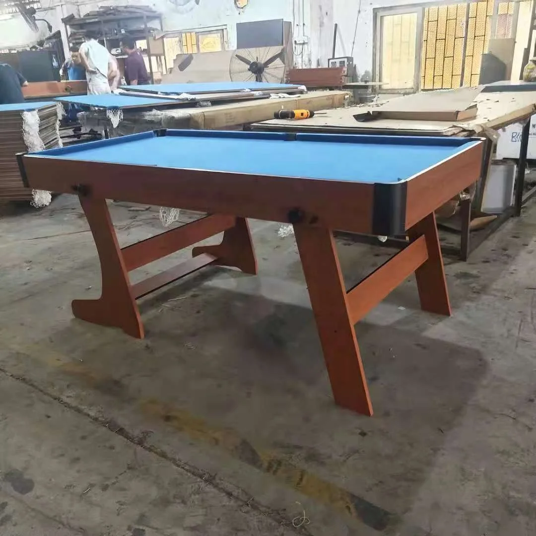 5ft 6ft Small Folding Snooker Billiard Table MDF Cheap Indoor Foldable Home Pool Table for Kids