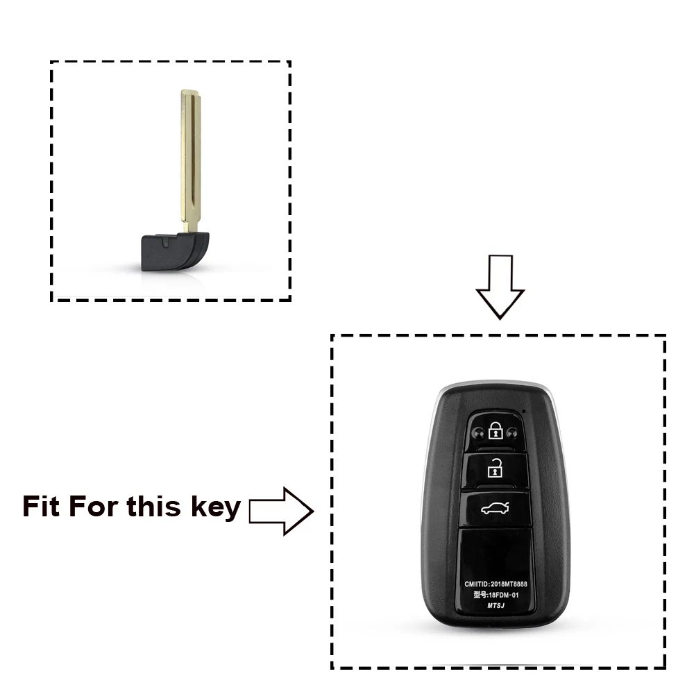 Keyyou ใบพัดกุญแจฉุกเฉินอัจฉริยะสำหรับ Toyota Camry Avalon RAV4 Prius C Corolla HYQ14FBA 2012 2013 2014 2015 2