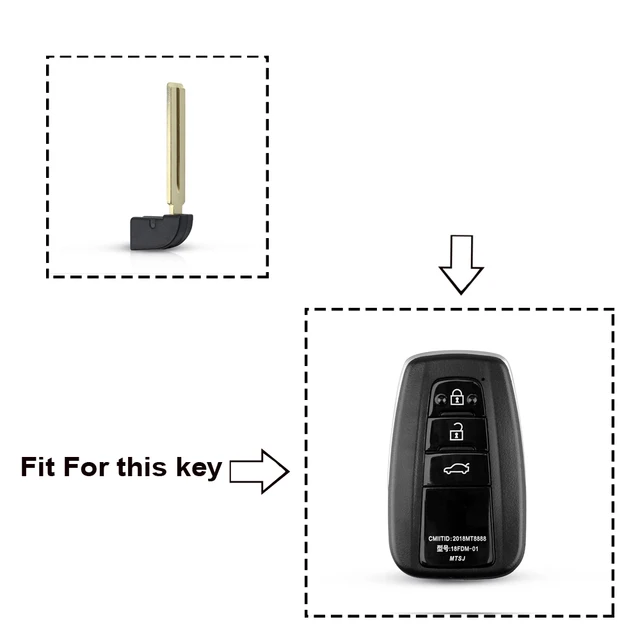Keyyou ใบพัดกุญแจฉุกเฉินอัจฉริยะสำหรับ Toyota Camry Avalon RAV4 Prius C Corolla HYQ14FBA 2012 2013 2014 2015 2