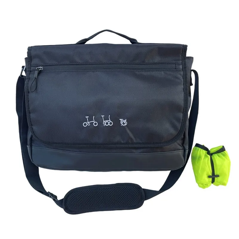 Bolsas y Alforjas para bicicleta Brompton Birdy BYA412, bolsa de almacenamiento frontal para bicicleta plegable, bolso con bolsas de montaje, cubierta a prueba de lluvia