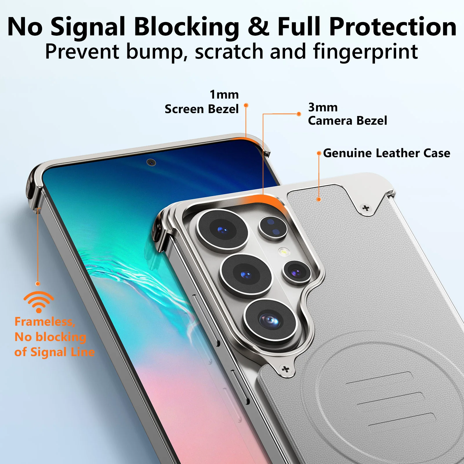 Leather Slim Protective Phone Case - Shockproof & Frameless Design