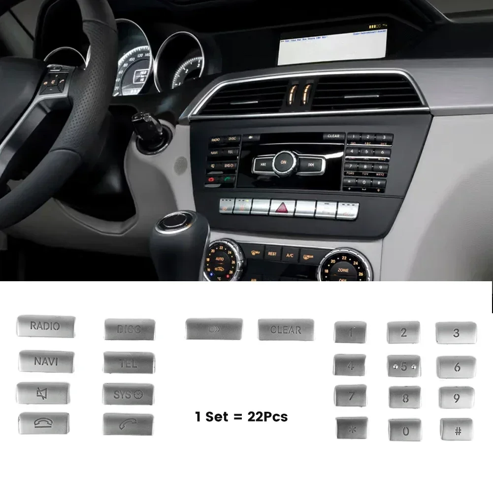 VOLUME BUTTONS SEQUINS Covers For Mercedes Benz C E GLK CLS ML Class