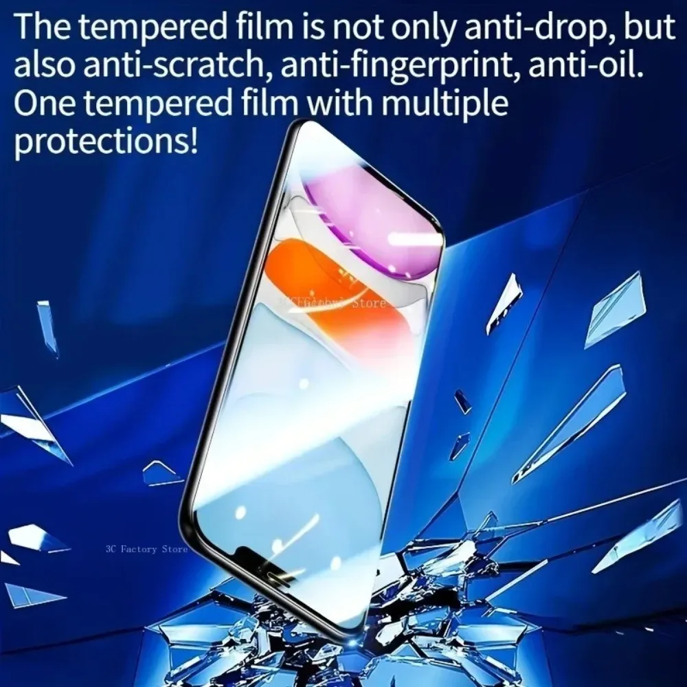 Premium 3-Piece Tempered Glass Screen Protector Set with Lens Films
