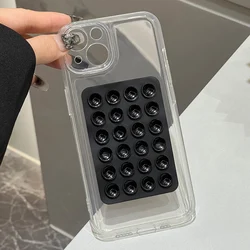Transparent Soft Silicone Shockproof Back Cover with 3D Suction Cup Design - iPhone 15 Plus (XFDZ03508301)